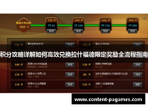 积分攻略详解如何高效兑换拉什福德限定奖励全流程指南 积分攻略详解如何高效兑换拉什福德限定奖励全流程指南